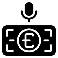 microphone glyph icon vector