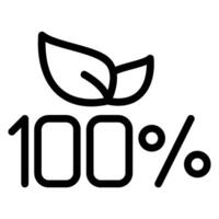 100 percent line icon vector