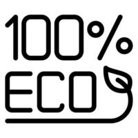 100 percent line icon vector