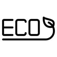 icono de línea ecológica vector