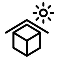 avoid direct sunlight line icon vector