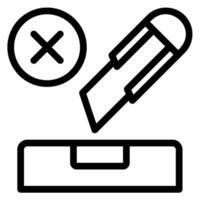 do not open with knife line icon vector