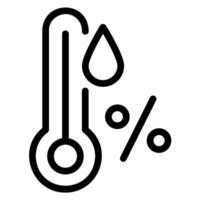 humidity line icon vector