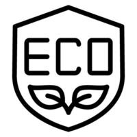 icono de línea ecológica vector