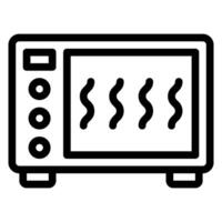 microwave safe line icon vector