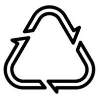 icono de línea de reciclaje vector