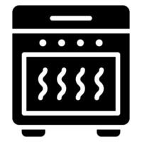 horno seguro glifo icono vector