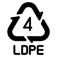 Low Density Polyethylene glyph icon vector