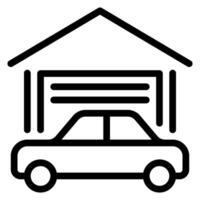 garage line icon vector