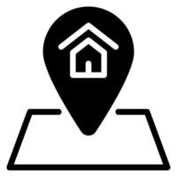 location glyph icon vector