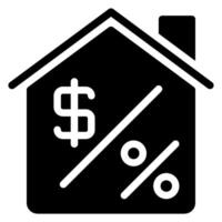 interest rate glyph icon vector