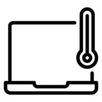 icono de línea de laptop vector