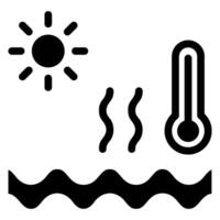 global warming glyph icon vector