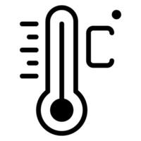 icono de glifo celsius vector