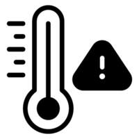 high temperature glyph icon vector