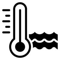 sea glyph icon vector