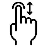 scroll line icon vector