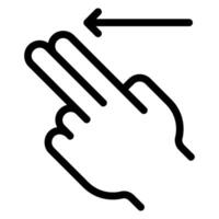 slide left line icon vector
