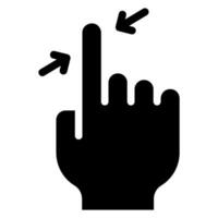 pinch glyph icon vector