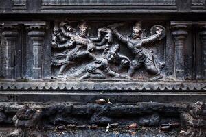 bas alivio. brihadishwara templo, tanjore foto