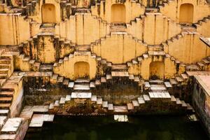 Stairs of Panna Meena ka Kund stepwell in Jaipur, Rajasthan, India photo