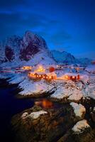 Hamnoy fishing village on Lofoten Islands, Norway photo
