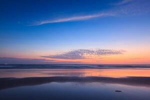 Sunset on Baga beach. Goa photo