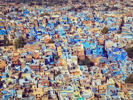 Jodhpur el azul ciudad, rajastán, India foto