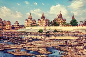 Royal cenotaphs of Orchha, Madhya Pradesh, India photo