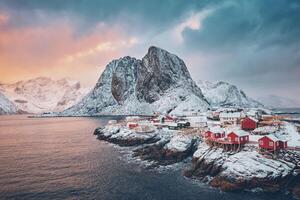 Hamnoy fishing village on Lofoten Islands, Norway photo