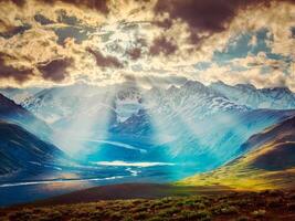 HImalayan landscape with Himalayas mountains photo