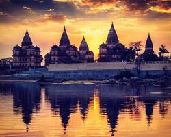 Royal cenotaphs of Orchha, Madhya Pradesh, India photo