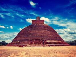 Jetavaranama dagoba Buddhist stupa in ancient city photo