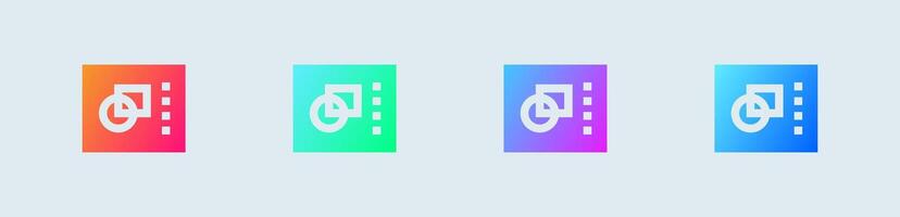 Shape solid icon in gradient colors. Graphic signs illustration. vector