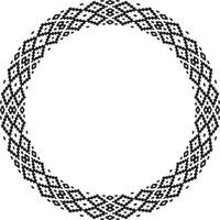 round monochrome seamless Belarusian national ornament. Ethnic endless circle black border, Slavic peoples frame vector