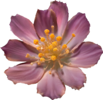 A close-up of a desert wildflower in vibrant colors, with delicate details. Ai-generated. png