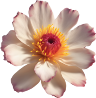 ein Nahansicht von ein Wüste Wildblume im beschwingt Farben, mit zart Einzelheiten. KI-generiert. png