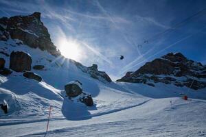 Ski resort in Dolomites, Italy photo