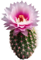 A vibrant cactus flower in full bloom. Ai-generated. png