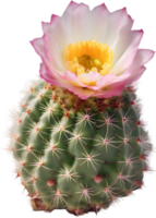 A vibrant cactus flower in full bloom. Ai-generated. png