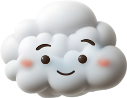 un' soffice nube sagomato piace un' viso. ai-generato. png