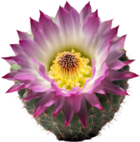 A vibrant cactus flower in full bloom. Ai-generated. png