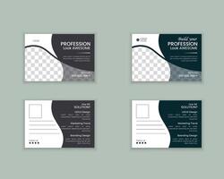 Modern business and Professional postcard design template with vector