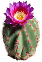 A vibrant cactus flower in full bloom. Ai-generated. png