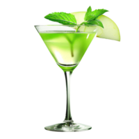 appletini mocktail isolerat på transparent bakgrund png