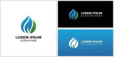 Modern gradient industrial biogas logo vector