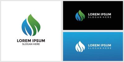 Modern gradient industrial biogas logo vector