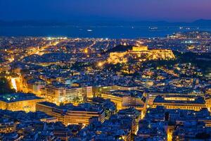 Iconic Parthenon Temple at the Acropolis of Athens, Greece photo