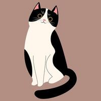 gato diferente actitud dibujar vector