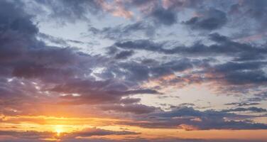 Sunset sky background photo